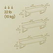 Wall Mounted Floating Shelves – Wood – Golden Oak and Matte Black – Set of 3 with Dual Mounting Options