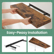 Floating Shelf – MDF – Rustic Brown – Wall Mounted Storage for Photos and Decorations