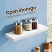 Floating Shelf – MDF – Rustic Brown – Wall Mounted Storage for Photos and Decorations