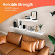 Floating Shelf – MDF – Rustic Brown – Wall Mounted Storage for Photos and Decorations