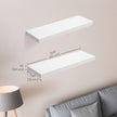 Floating Shelf – MDF – Rustic Brown – Wall Mounted Storage for Photos and Decorations