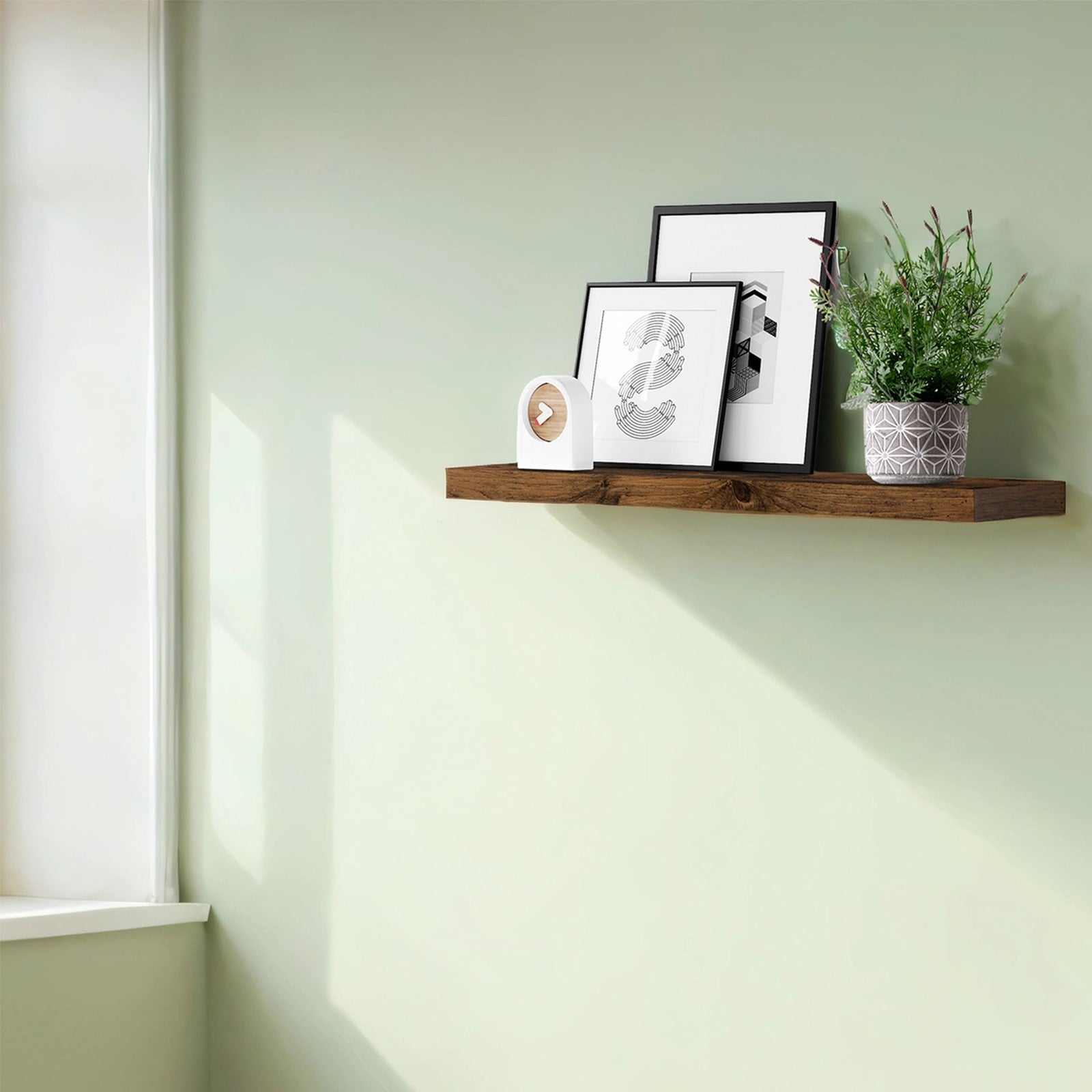 Wall Shelf – MDF – White – 80 cm Floating Design for Living Room and Bedroom Decor