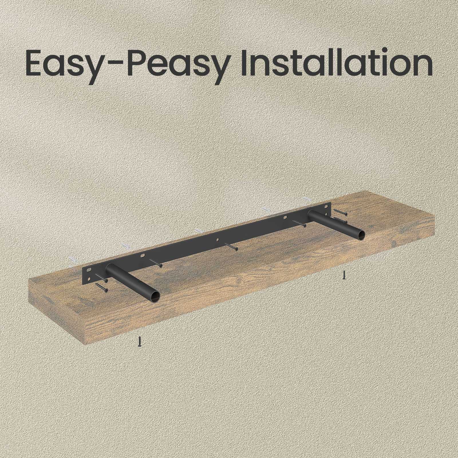 Wall Shelf – MDF – White – 80 cm Floating Design for Living Room and Bedroom Decor
