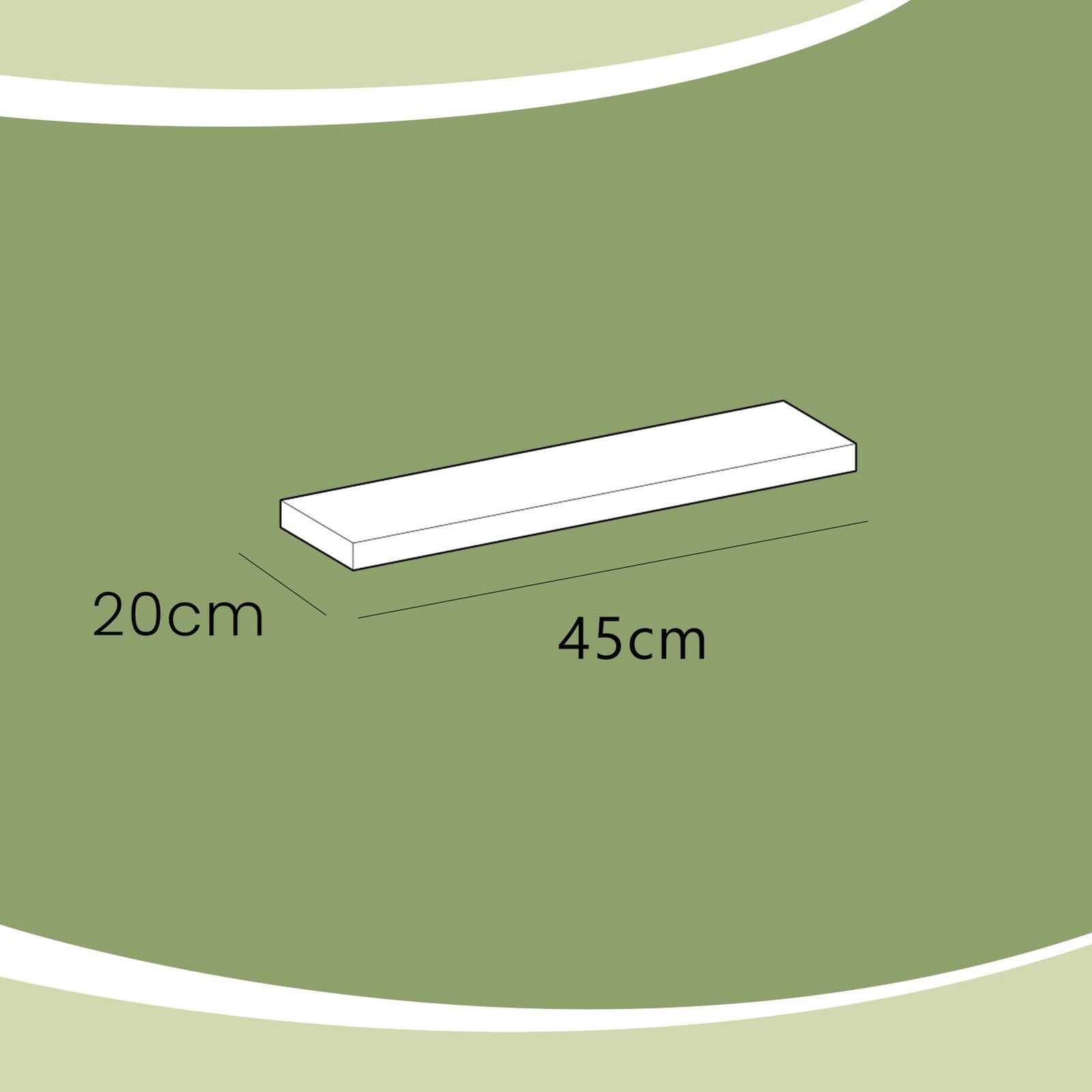 Wall Shelf – MDF – White – 80 cm Floating Design for Living Room and Bedroom Decor