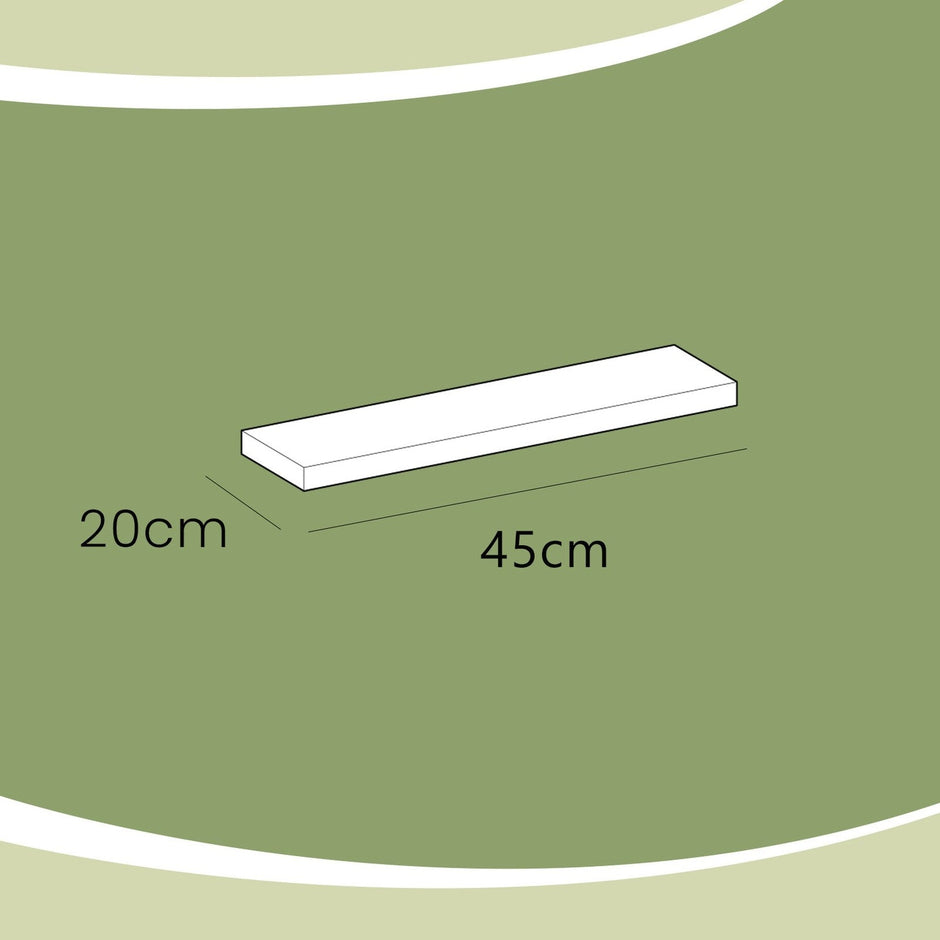 Wall Shelf – MDF – White – 80 cm Floating Design for Living Room and Bedroom Decor