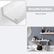 Set of 2 Floating Wall Shelves – MDF – White – High-Gloss Finish, Easy to Assemble