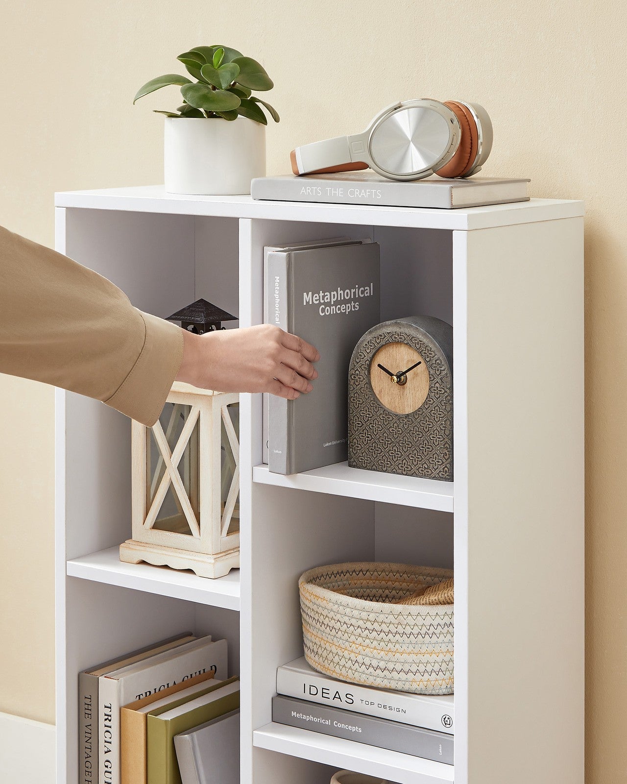 Bookcase – Wood – Oak – 5-Grid Design