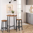 Bar Stools – Metal – Ebony Black and Classic Black – Set of 2 with Footrest and Easy Assembly