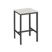 Square Bar Table – Steel – Vintage White and Black – Heavy-Duty, Easy Assembly