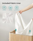 Laundry Hamper – Bamboo – Natural Grey – 100L with Lid and Handles
