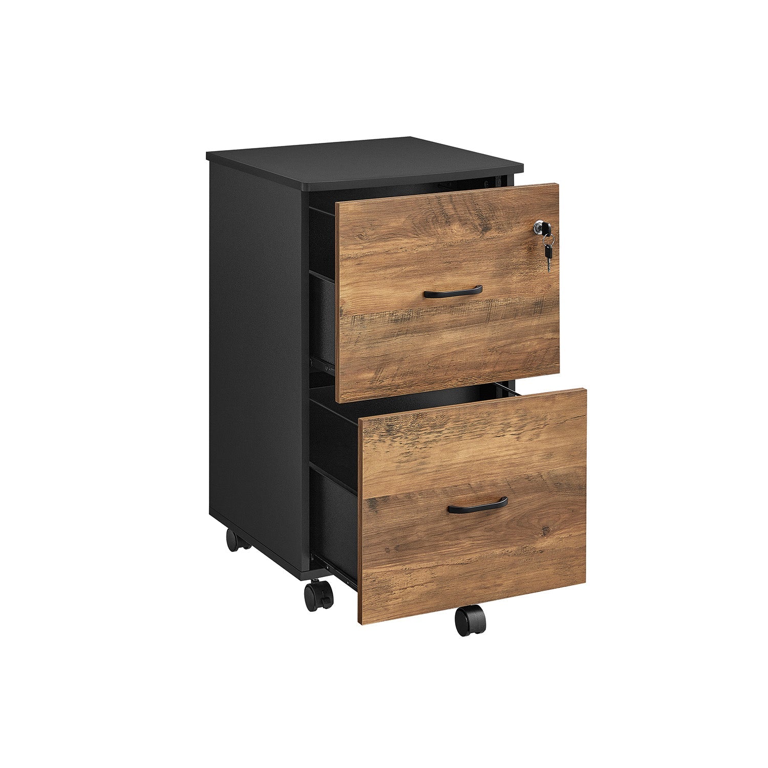Locking Filing Cabinet – Steel – Black – Secure Storage Solution for Home Office