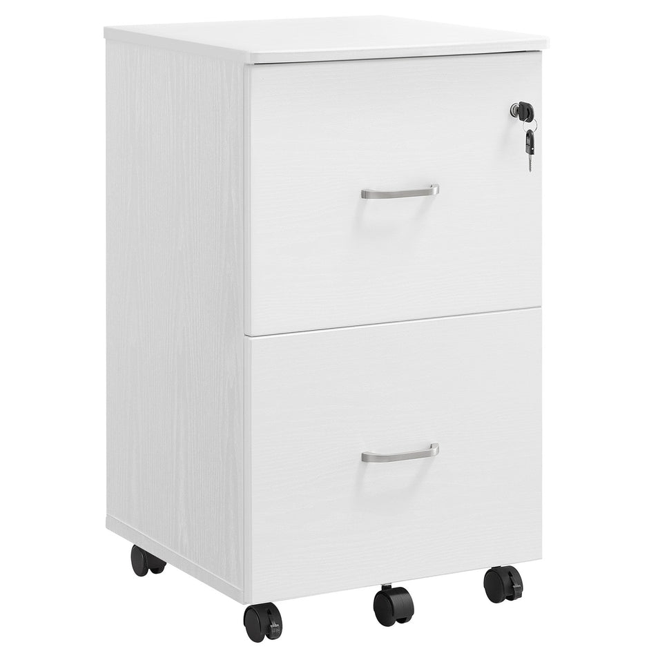 2-Drawer Locking File Cabinet – Steel – Black – Ideal for Home Office Storage