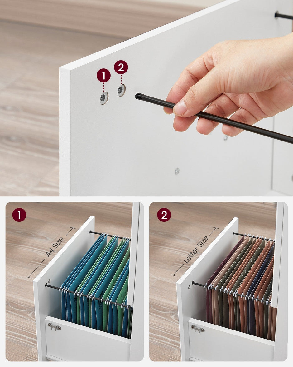 2-Drawer Locking File Cabinet – Steel – Black – Ideal for Home Office Storage