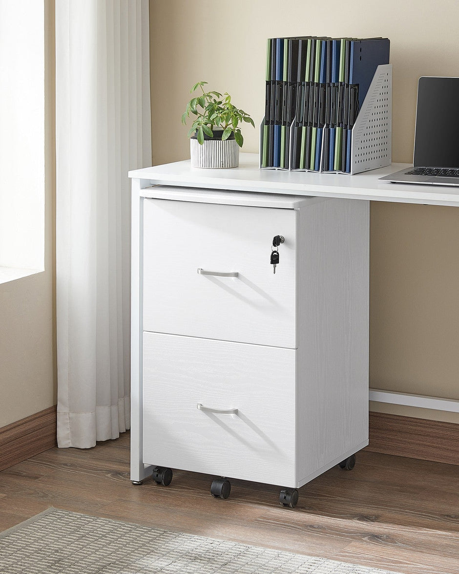 2-Drawer Locking File Cabinet – Steel – Black – Ideal for Home Office Storage