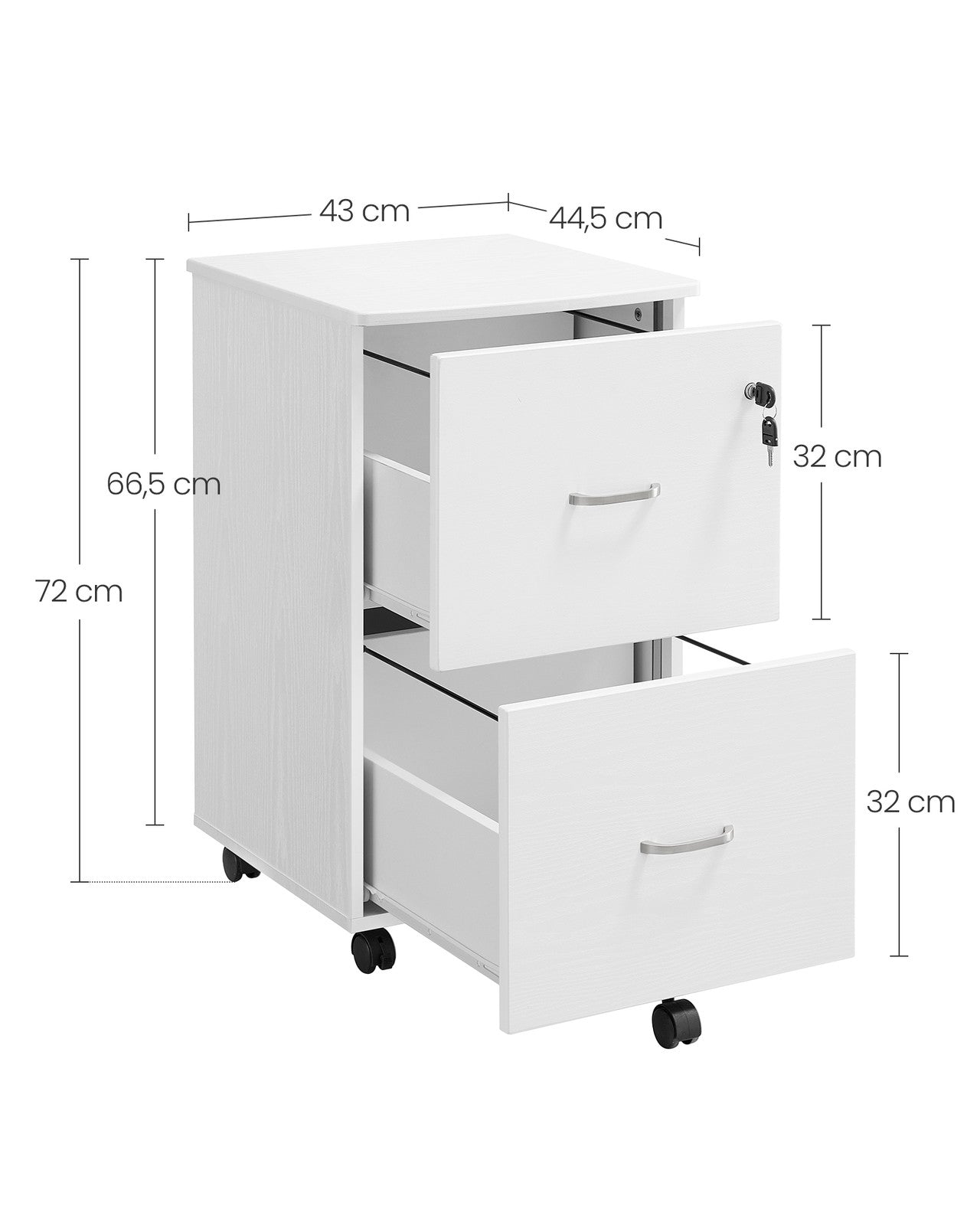 2-Drawer Locking File Cabinet – Steel – Black – Ideal for Home Office Storage
