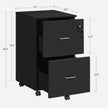 Locking File Cabinet – Metal – Black – 2 Drawers for Home Office