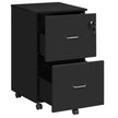 Locking File Cabinet – Metal – Black – 2 Drawers for Home Office