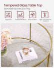 Round Coffee Table – Tempered Glass – Gold – Robust Steel Frame