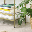 4-Tier Storage Shelf – Tempered Glass – Gold – Sturdy and Easy to Assemble