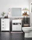 Wooden Cabinet – White – 4 Drawers and 1 Wardrobe Compartment