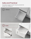 Wooden Cabinet – White – 4 Drawers and 1 Wardrobe Compartment