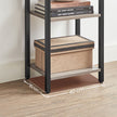 6-Tier Bookshelf – Wood and Metal – Rustic Brown and Black – Industrial Open Storage Design