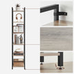 6-Tier Bookshelf – Wood and Metal – Rustic Brown and Black – Industrial Open Storage Design