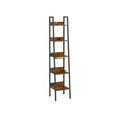 5-Tier Narrow Storage Shelf – Steel Frame – Rustic Brown and Black – Freestanding Industrial Design