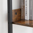 5-Tier Narrow Storage Shelf – Steel Frame – Rustic Brown and Black – Freestanding Industrial Design