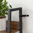 5-Tier Narrow Storage Shelf – Steel Frame – Rustic Brown and Black – Freestanding Industrial Design