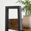 5-Tier Narrow Storage Shelf – Steel Frame – Rustic Brown and Black – Freestanding Industrial Design