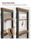 6-Tier Bookshelf – Engineered Wood – Rustic Brown and Black – Industrial Style Room Divider