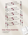 5-Tier Ladder Shelf – Metal – Rustic Brown and Ink Black – Freestanding Industrial Design