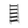 5-Tier Ladder Shelf – Metal – Ebony Black and Ink Black – Freestanding Design for Home and Office