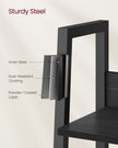 5-Tier Ladder Shelf – Metal – Ebony Black and Ink Black – Freestanding Design for Home and Office