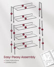 5-Tier Ladder Shelf – Metal – Ebony Black and Ink Black – Freestanding Design for Home and Office