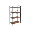 Bookcase – Iron – Rustic Brown – 4-Tier Industrial Ladder Shelf