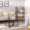 Bookcase – Iron – Rustic Brown – 4-Tier Industrial Ladder Shelf