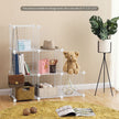 Metal Wire Storage Rack – White – Interlocking 6-Cube Design for Versatile Organization