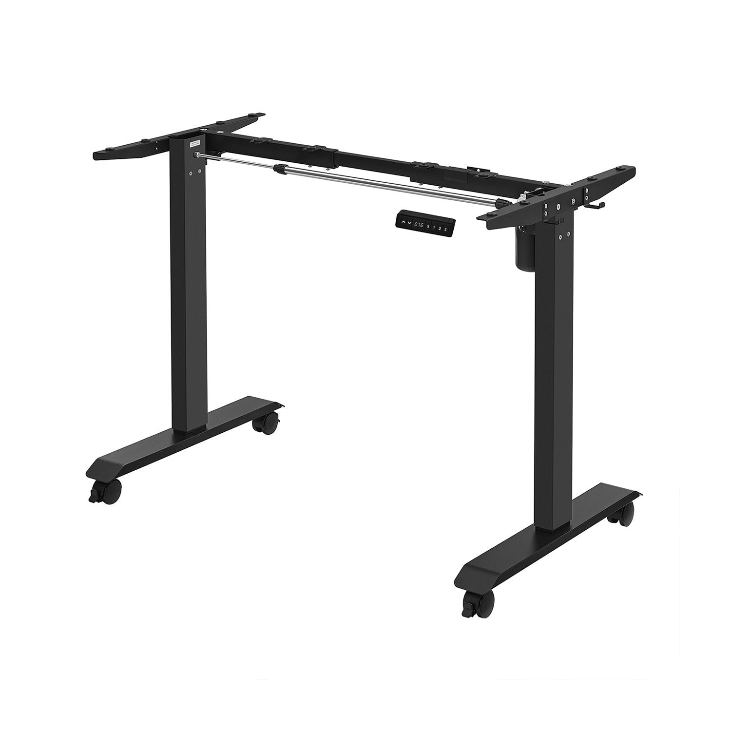 Electric Standing Desk Frame – Steel – Black – Continuous Height Adjustment with Memory Function