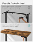 Electric Standing Desk Frame – Steel – Black – Continuous Height Adjustment with Memory Function
