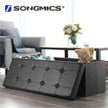 Cube Ottoman – Fabric – Ink Black – Foldable with Storage and 300kg Capacity