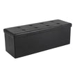 Cube Ottoman – Fabric – Ink Black – Foldable with Storage and 300kg Capacity