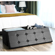 Cube Ottoman – Fabric – Ink Black – Foldable with Storage and 300kg Capacity