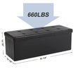 Cube Ottoman – Fabric – Ink Black – Foldable with Storage and 300kg Capacity