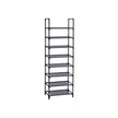 Shoe Organiser Rack – Metal & Non-Woven Fabric – Grey – 8-Tier, Holds 16-20 Pairs