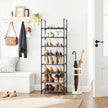 Shoe Organiser Rack – Metal & Non-Woven Fabric – Grey – 8-Tier, Holds 16-20 Pairs