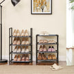 Shoe Organiser Rack – Metal & Non-Woven Fabric – Grey – 8-Tier, Holds 16-20 Pairs
