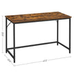 Small Office Desk – Metal – Rustic Brown – Industrial Design, Simple Assembly
