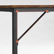 Small Office Desk – Metal – Rustic Brown – Industrial Design, Simple Assembly